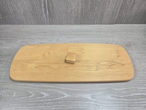 Longaberger Wood Basket Lid with Square Knob 15 inches Long, 8 inches wide