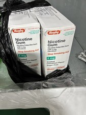 Rugby Nicotine Polacrilex Gum 2 mg Sugar Free Coated Mint Flavor 100 Pieces