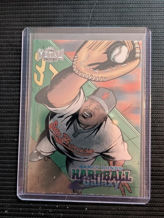 Barry Bonds #203 Baseball Cards 1998 Metal Universe trading card — raw and PSA graded price guide