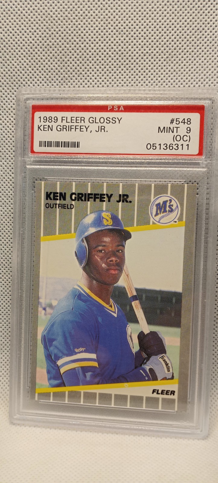 1989 Fleer Glossy - Ken Griffey Jr #548 Psa 9