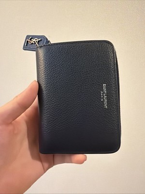 Saint Laurent Blue Flap Wallet Card Holder | eBay