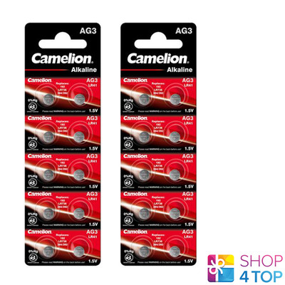 20x CAMELION LR41 AG3 392 LR736 1,5V Alkaline Knopfzellen Batterie