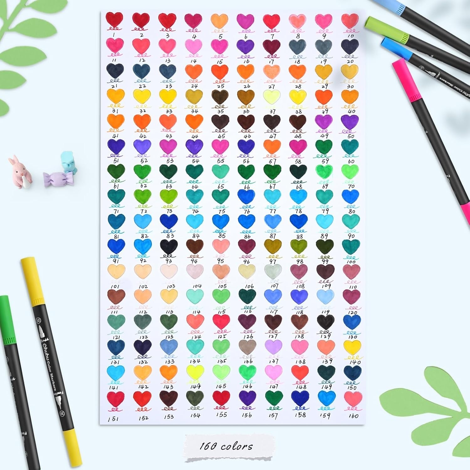 Adult Coloring Markers - Brush & Fineliner Tips