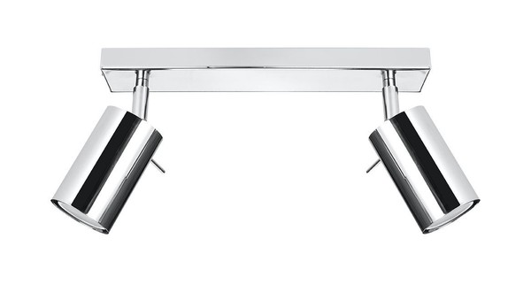 Deckenleuchte Deckenstrahler 2-Flammig GU10 30 Cm LäNglich Schwenkbar Chrom-image