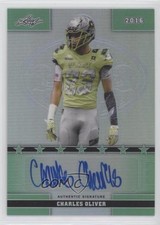 2016 Leaf US Army All-American Bowl Green Prismatic 8/10 Charles Oliver Auto ni4