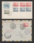 Sweden 1956 Olympics lot of 2 FDC including KLM flight