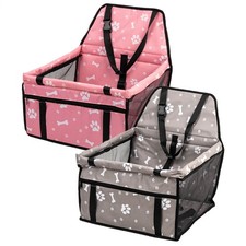 Dog Pet Breathable Car Booster Seat Portable Carrier Seat Belt Travel Protector