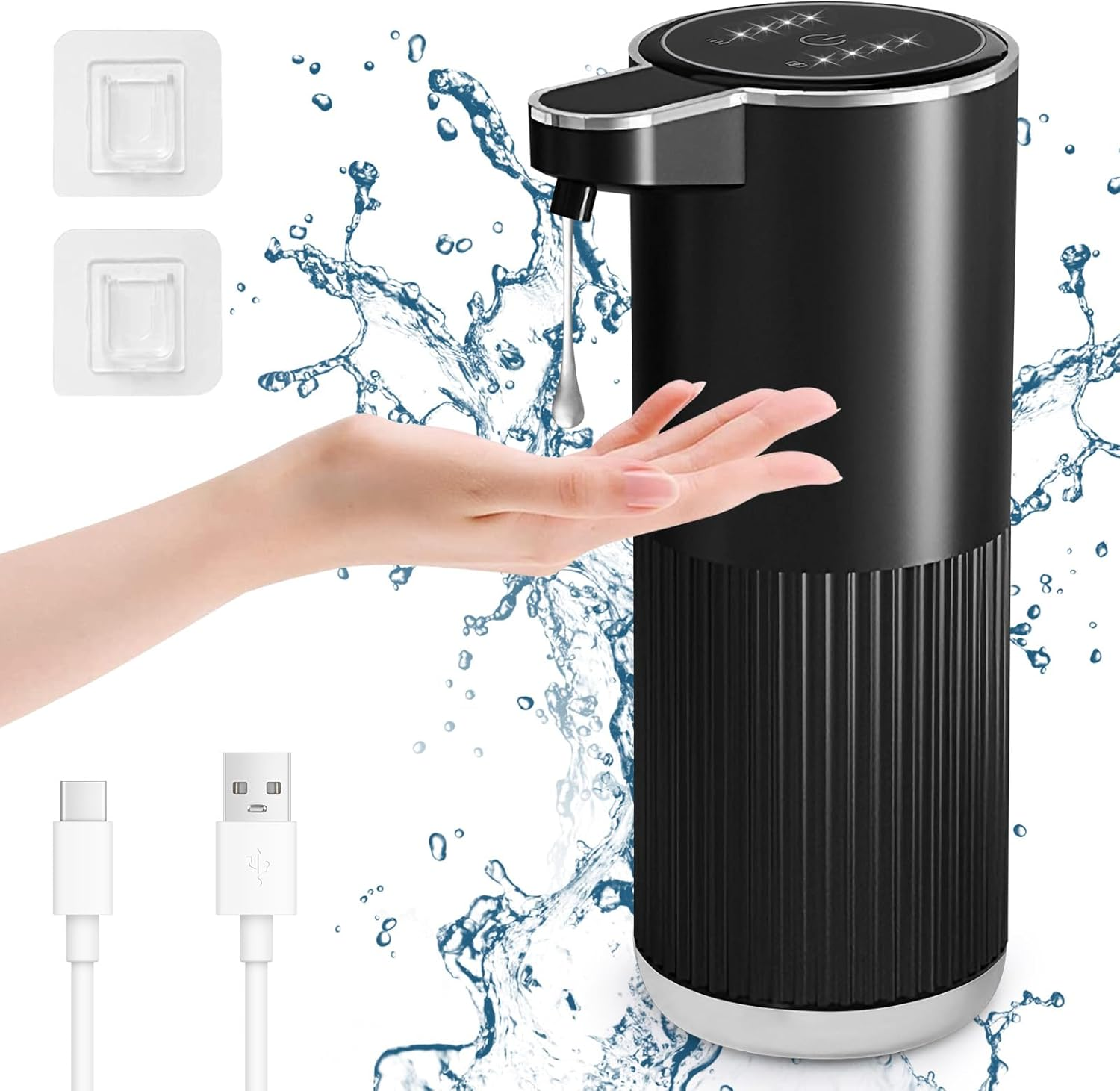 Automatic Liquid Soap Dispenser, 400ml Rechargeable Touchless Hand Soap Dispens