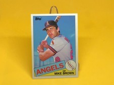 1985 Topps Tiffany Mike Brown #258 Los Angeles Angels   Free Shipping