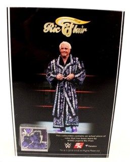 2018 WWE Fanatics Collectible PIECE OF ROBE Worn By RIC FLAIR Resin Plaque K01
