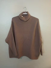 Anrabess Sweater Women's XL, Taupe, Dolman Sleeves, Turtle Neck, Oversized, NWT