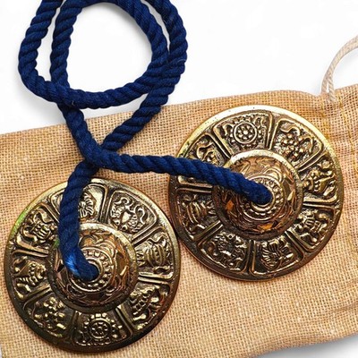 Tibetan Tingsha Cymbals   8 Auspicious Symbols | Sound Healing & Meditation Bell