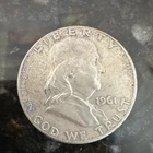 1961 Franklin Half Dollar 50C Silver Coin Circulated Business Strike