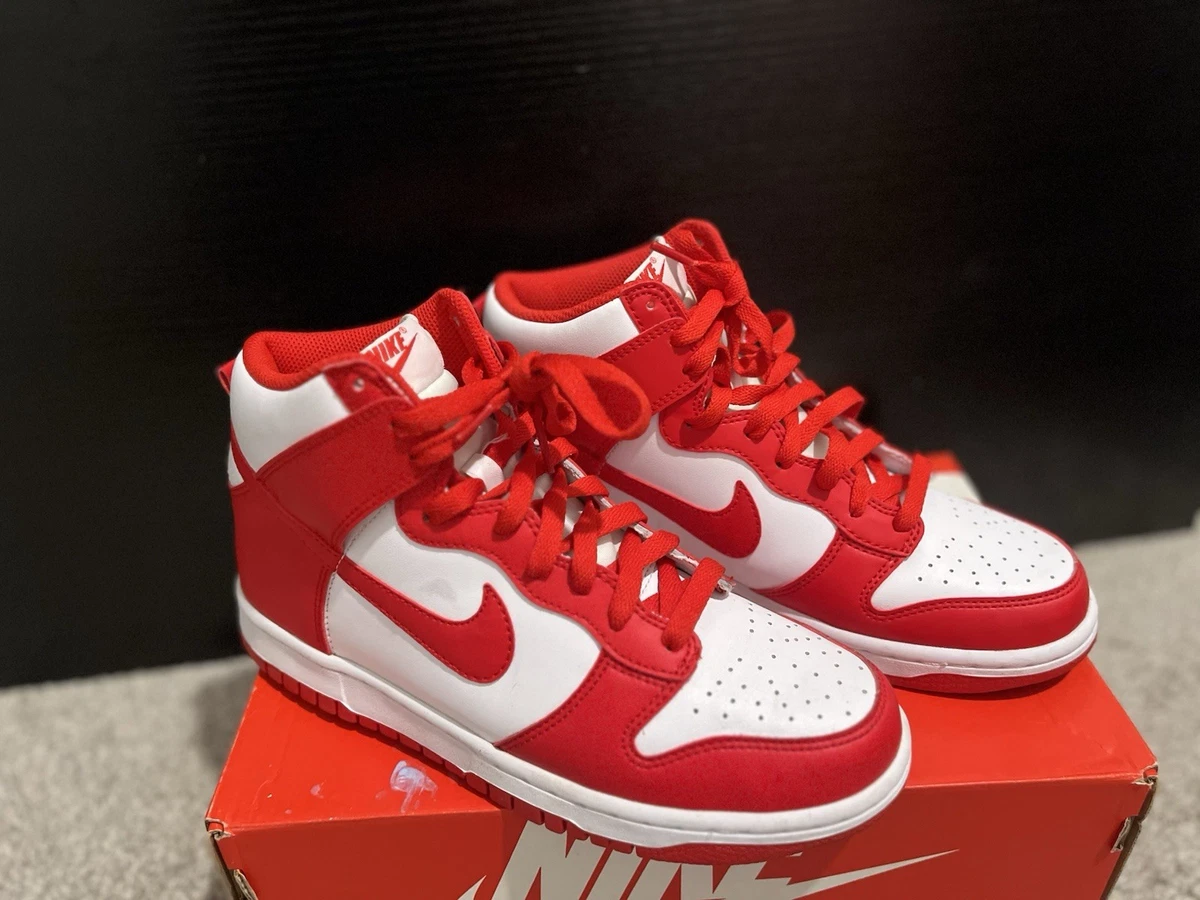 Nike Dunk High Red/White - огромный выбор по лучшим ценам | eBay