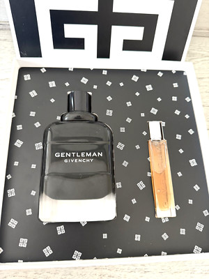 Givenchy Gentleman Men 2Pcs Set-3.3 OZ EDP Spray & 12.5 OZ  Travel Spray, NEW