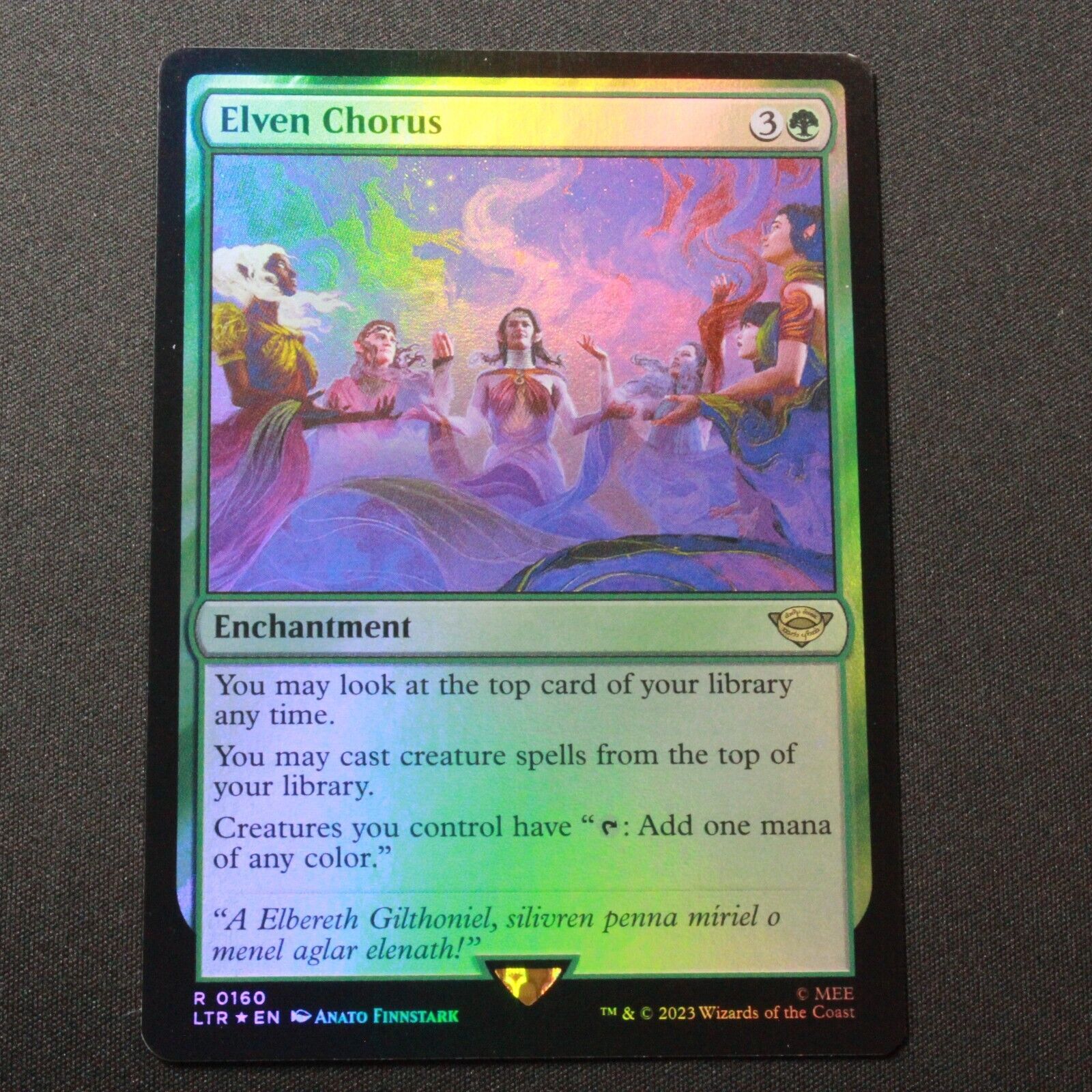 Elven Chorus FOIL 160 MTG The Lord of the Rings (LTR) Rare NM