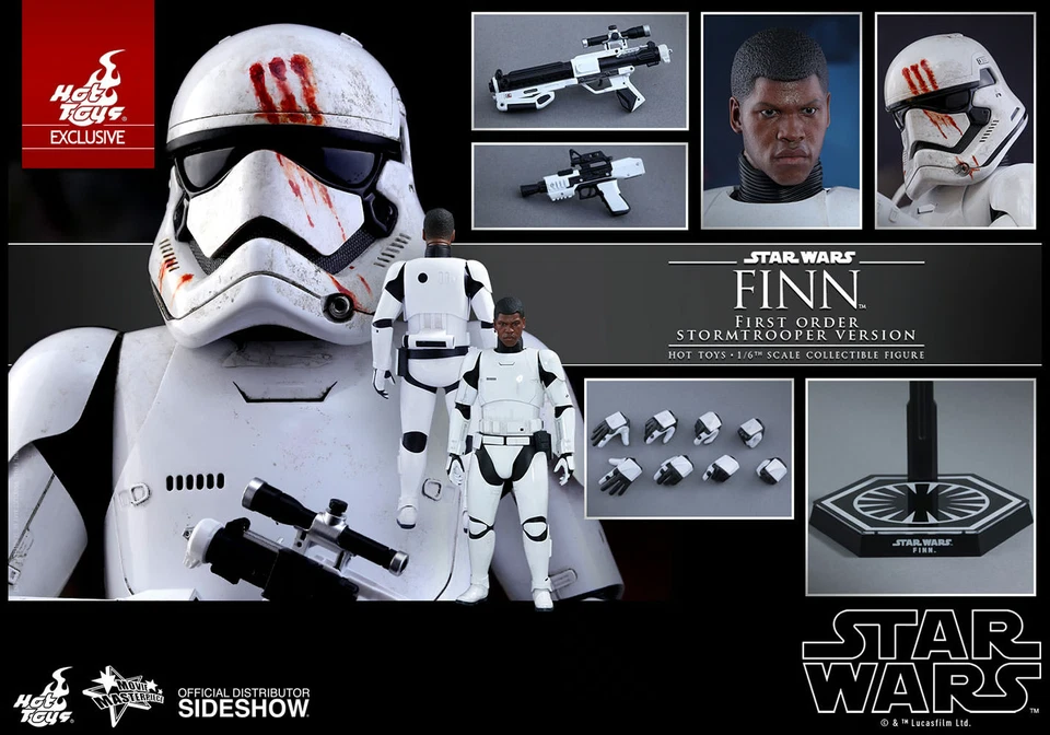 NUEVO Exclusivo STAR WARS Hot Toys FINN FIRST ORDER STORMTROOPER 1:6 Figura MMS367 Foto 2 de 4