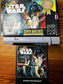 Super Star Wars Nintendo Game SNES ( Super NES ) Game, Box, Booklet TESTED