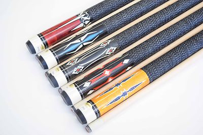 SET OF 5 POOL CUES New 58'' Canadian Maple Billiard Pool Cue Stick #7 FREE SHIP