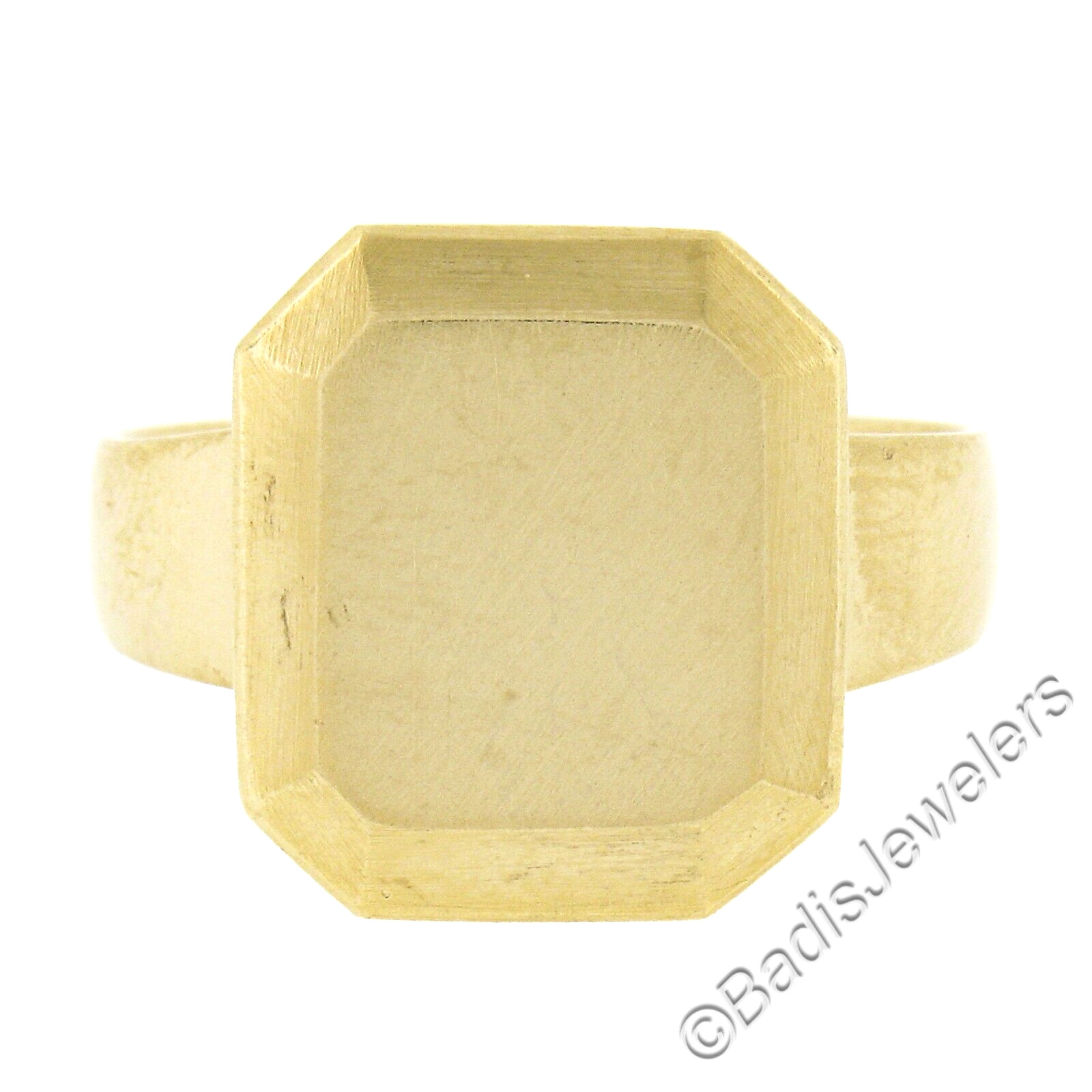 Solid 14K Yellow Gold Rectangular Engravable Cent… - image 4