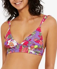Hula Honey Juniors' Impressionist Bloom Bikini Top SIZE MEDIUM