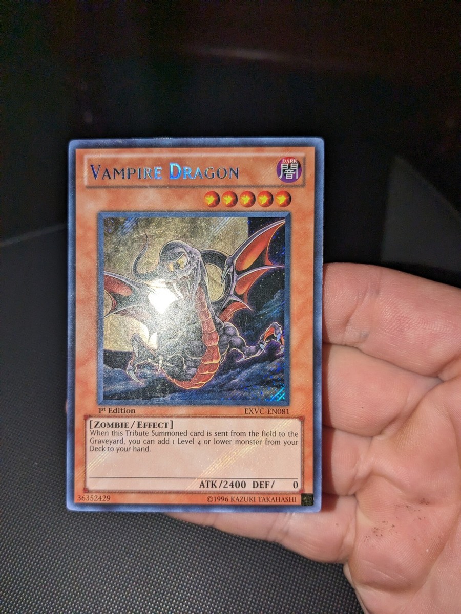 YuGiOh Vampire Dragon EXVC-EN081 1st Edition Secret Rare Extreme
