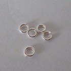 10 Stück 925er Silber Biegeringe Binderinge Kettenglieder in 4mm Schmuck