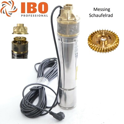 SKM150 Tiefbrunnenpumpe Brunnenpumpe 4'' - 97 mm - 3000l/h - 1,1kW - 9bar 
