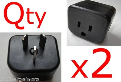 SIMRAN x2 USA to Australia Type I Outlet Plug Adapter American US to AU Australian Styl