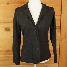 Tahari Dark Gray Jersey Jacket Size Small