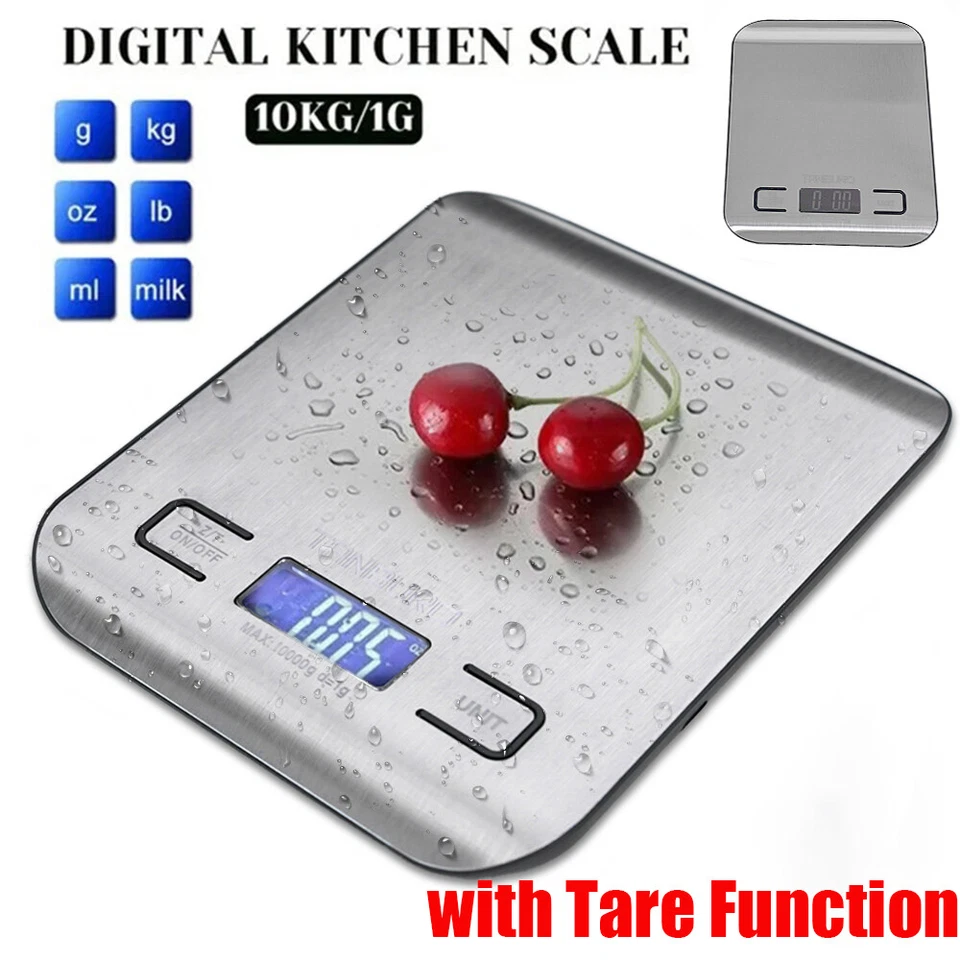 Digital 10kg Kitchen Electronic Scales Balance LCD Postal Food Weight Scale UK