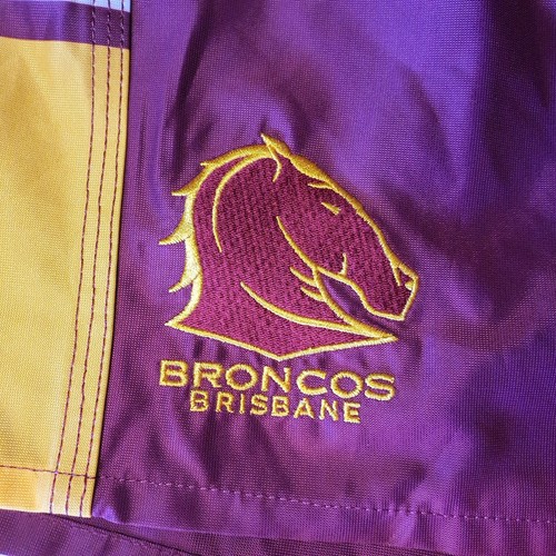 Pantalones Cortos Brisbane Broncos Para Hombre Talla 4XL NRL Licencia Equipo Apoyador - Imagen 3 de 9