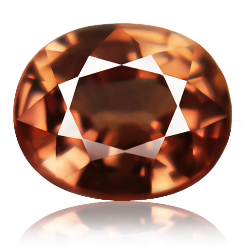 Zircon 1.40ct Flawless unheated orange peach 100% natural earth mined Cambodia - Picture 1 of 4