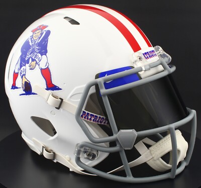 authentic throwback football helmets NEW ENGLAND PATRIOTS Riddell Speed Full Size AUTHENTIC THROWBACK Football  Helmet