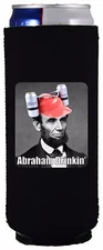 Abraham Drinkin Funny Slim Can Coolie; Compatible with Ultra