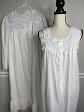 Vintage Willow Creek Lace Nightgown Robe White Ruffle Prairie Dress Cottagecore