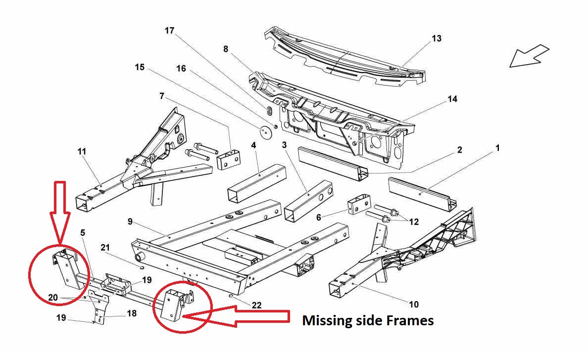 2010-2014 Lamborghini LP560 Gallardo Front Bumper Cross Member 400805273B OEM OE