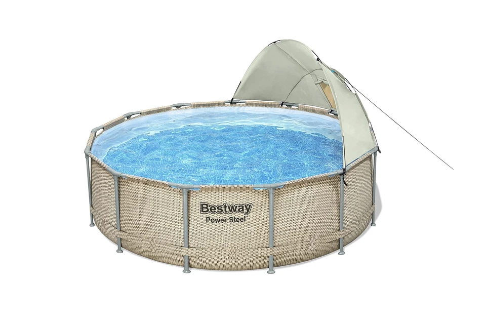 Bestway Frame Pool Komplett-Set Filterpumpe 396x107cm Garten Outdoor - Neu