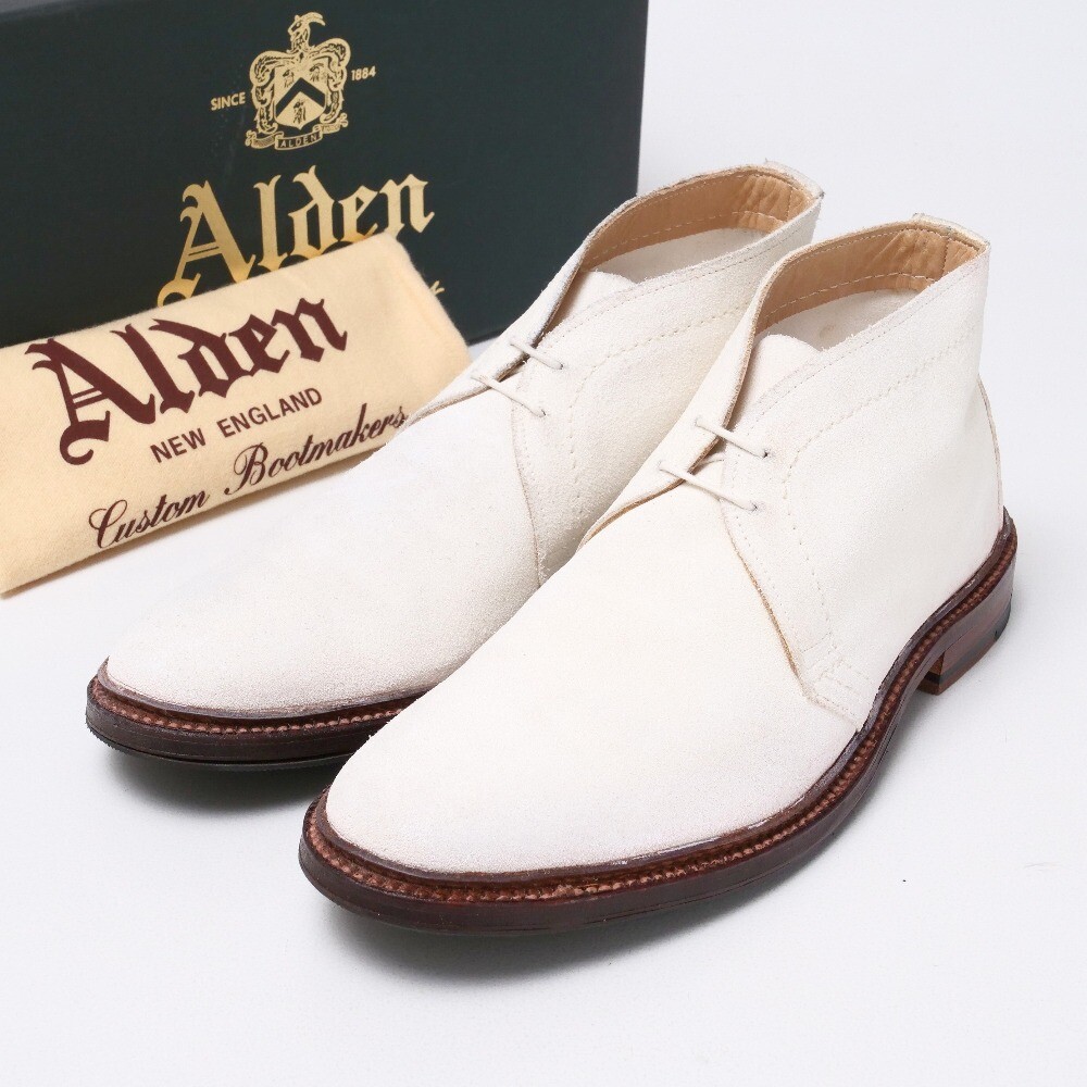 Alden 1491 Ivory Suede Chukka