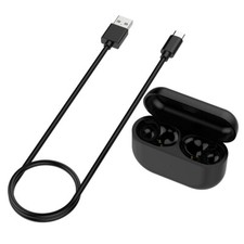 Black Charging Case Box w/ Charging Cable For Jabra Elite10 Bluetooth Earphone