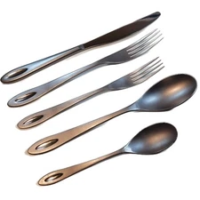 Studio William SATIN MIRROR INSET HANDLE Unknown Pattern Stainless Place Setting