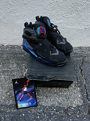 Size 8 - Jordan 8 Retro Aqua 2015 With Jordan Card Size 8 - Jordan 8 Retro Aqua 2015 With Jordan Card