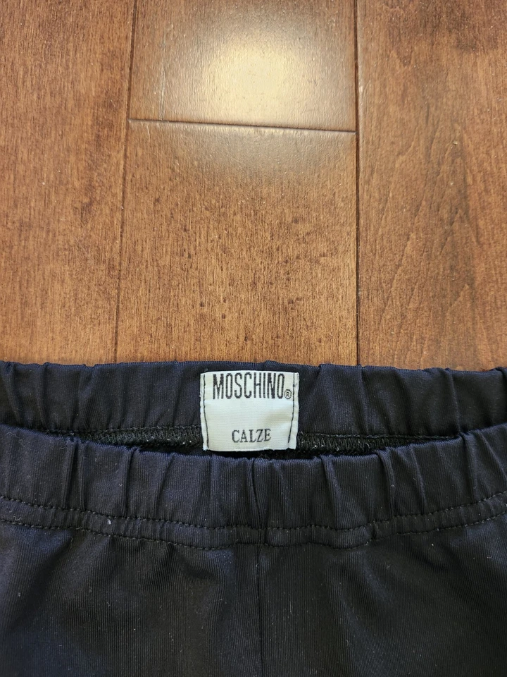 Moschino Calze vintage women's black leggings in size 3 - Image 4 of 4
