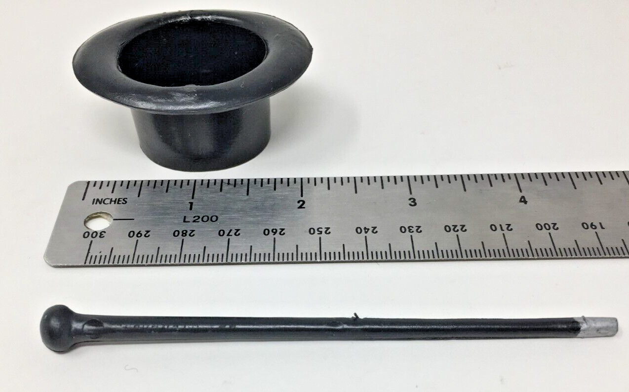 Black Top Hat and Cane for Fashion Dolls/Barbie Size