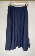 Panhandle Slim Denim Skirt Side Pockets Waist 29  