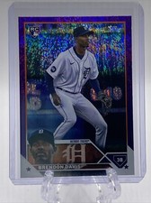 2023 Topps Brendon Davis RC 494 Purple Foilboard /799 SP Retail Exclusive Tigers