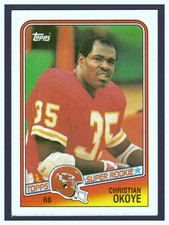 1988 Topps - Christian Okoye #363 Rookie Card - Kansas City Chiefs. rookie card picture