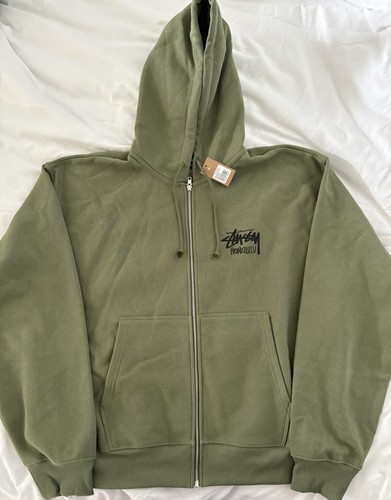 NEW!! Stussy Honolulu Full Zip Hoodie Olive 2XL.