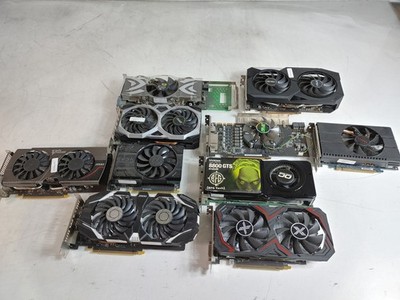 Lot of 10 Nvidia Radeon RX 6600 Radeon FX 580, Radeon RX 590 GME, GeForce RTX