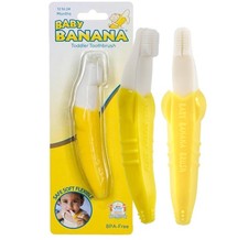 Baby Banana Bendable Safe Training 1 Count Pack of 1 , Yellow and White